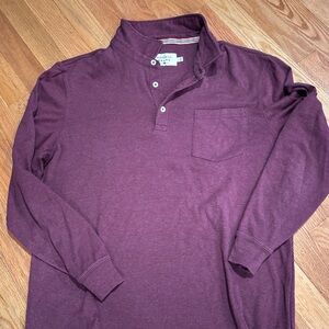 The Normal Brand Maroon Long Sleeve Shirt